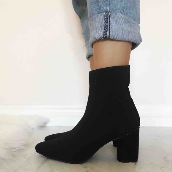 Stretchy Black Sock Boot - Picture 2 of 3
